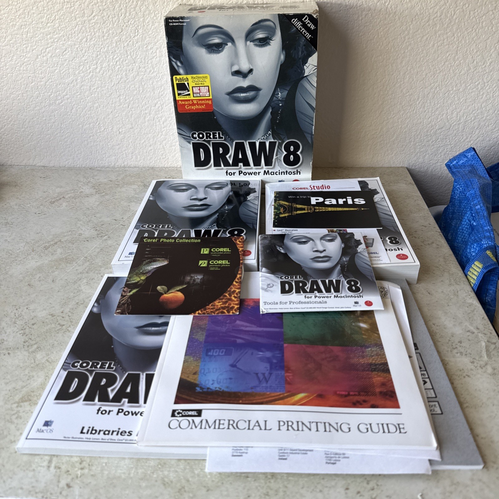 Corel Draw 8 Power Macintosh Software Complete CDs & User Manuals