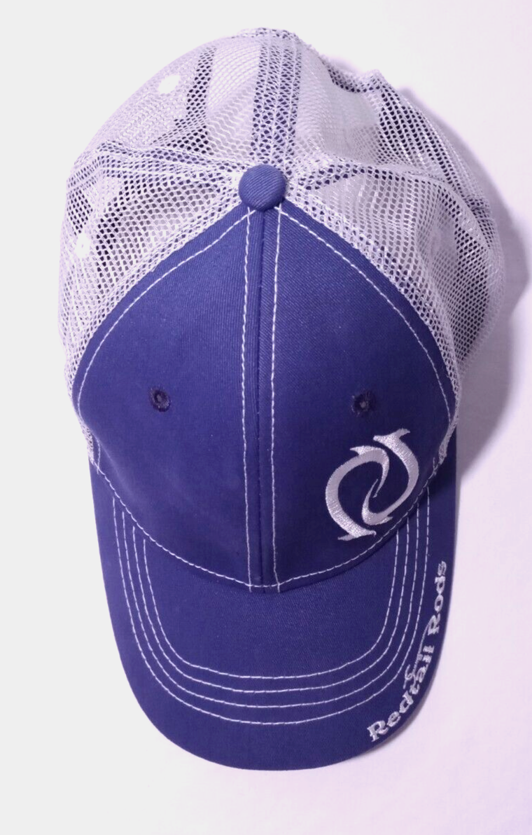Redtail Rods Hat Cap Adjustable Purple Mesh Back Snapback Embroidered Canvas