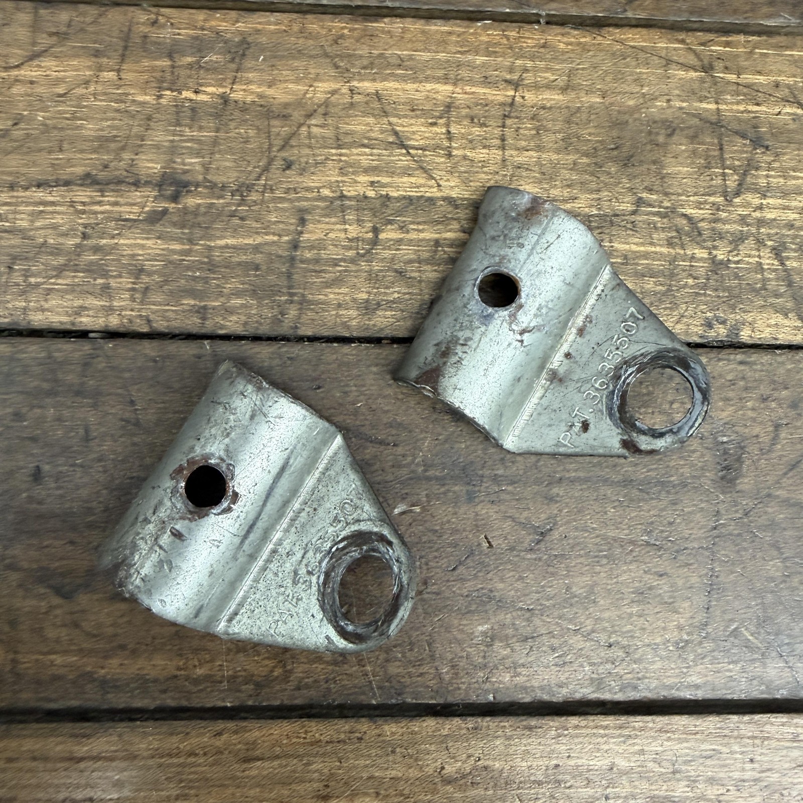 Vintage Sissy Bar Banana Seat Bracket Pair Silver PAT 3635507 Wald 60s 70s Bike