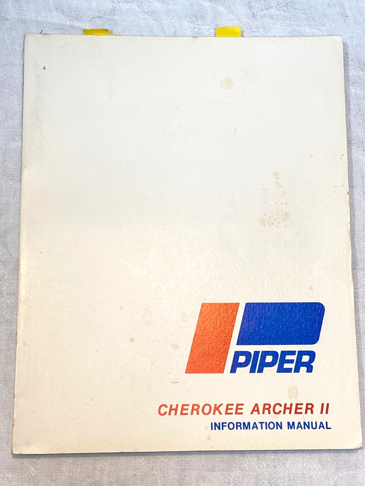 Piper Cherokee Archer II Information Manual 761624 Airplane Manual