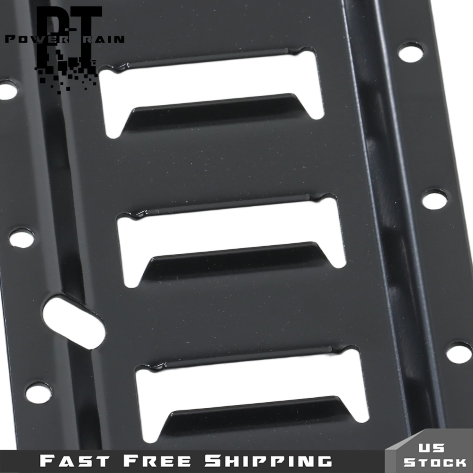8 Pack 4' E Track Tie Down Rail Black For Garages Vans Powder-Coat