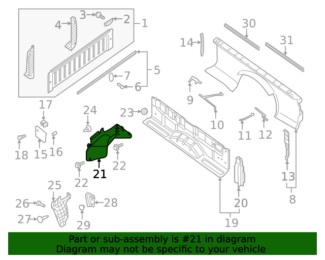 Genuine Nissan Quarter Panel Splash Shield 93831-EZ00A