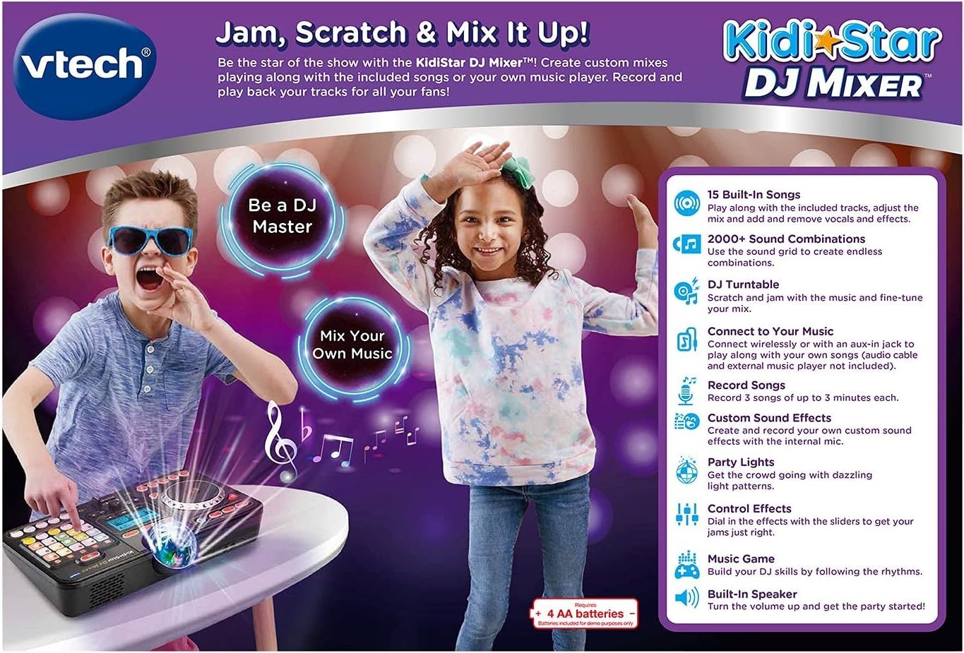 Kidi Star DJ Mixer - Engage Creativity with Bluetooth & Custom Mixing Fun!