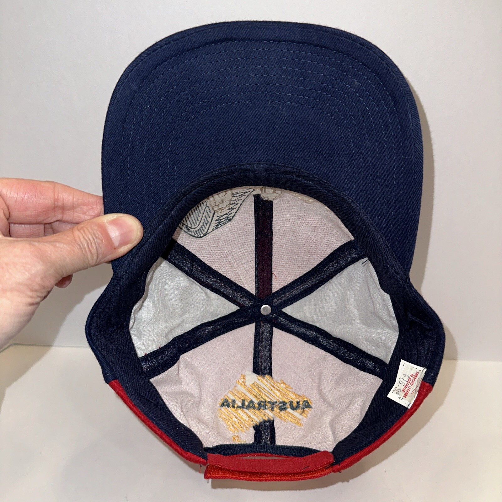 Australia Hat Cap Red Blue Opera House Bridge Embroidery Hook Loop Teal, Yellow