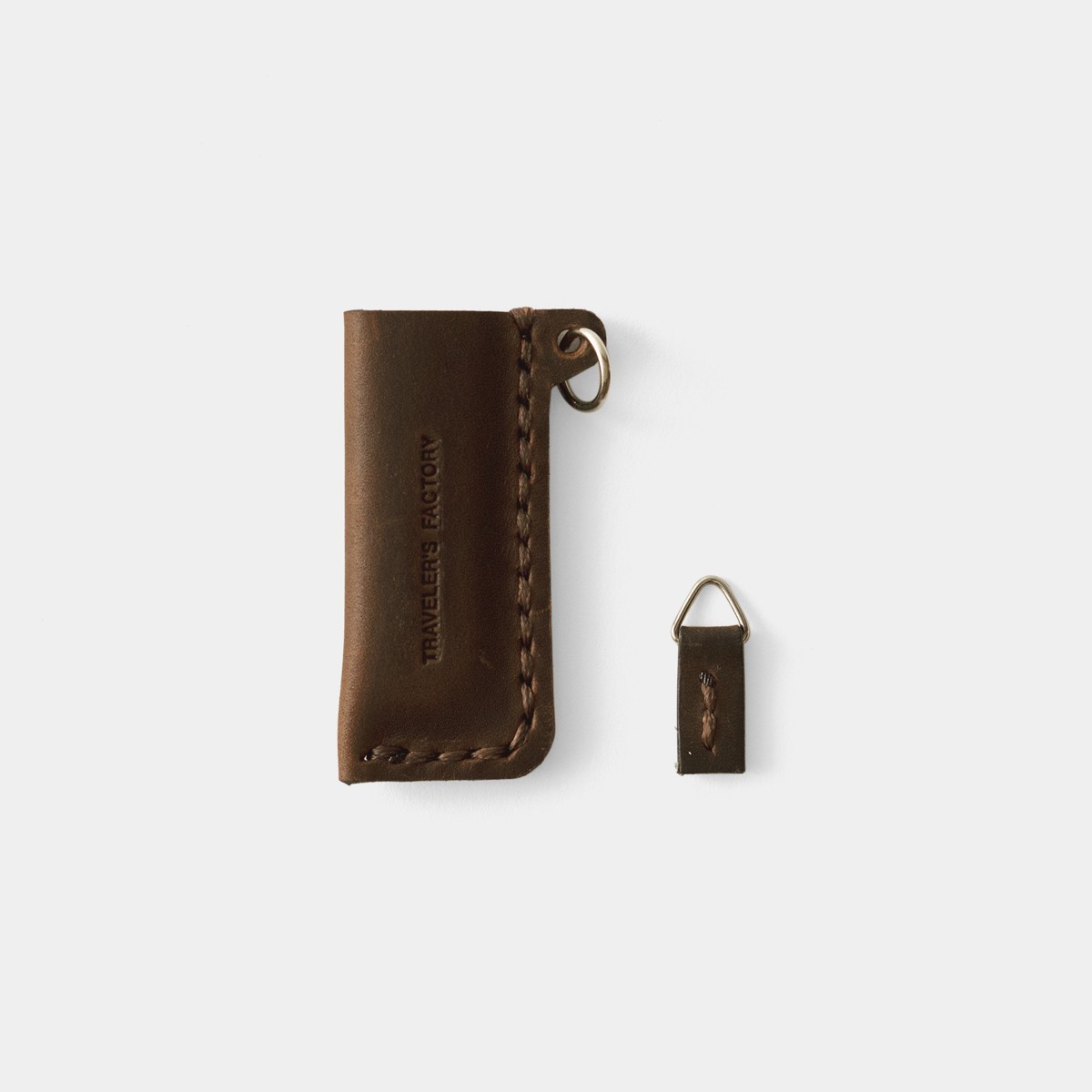 TRAVELER’S Factory Cowhide Leather Case for  VICTORINOX Classic SD Brown