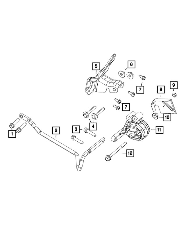 Genuine Mopar Engine Mount Bracket Front Lower 68170060aa