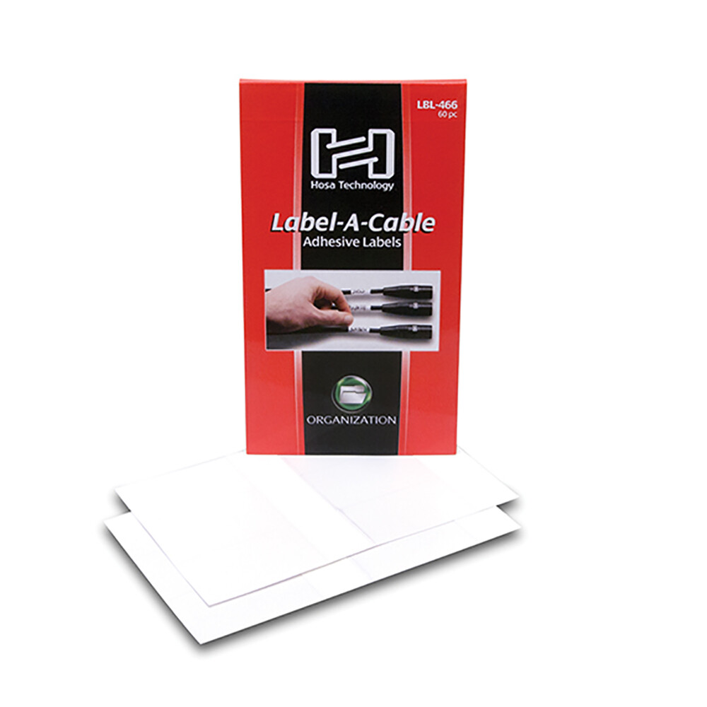 Hosa LBL-466 Label-A-Cable Cable Labels, 60 pc