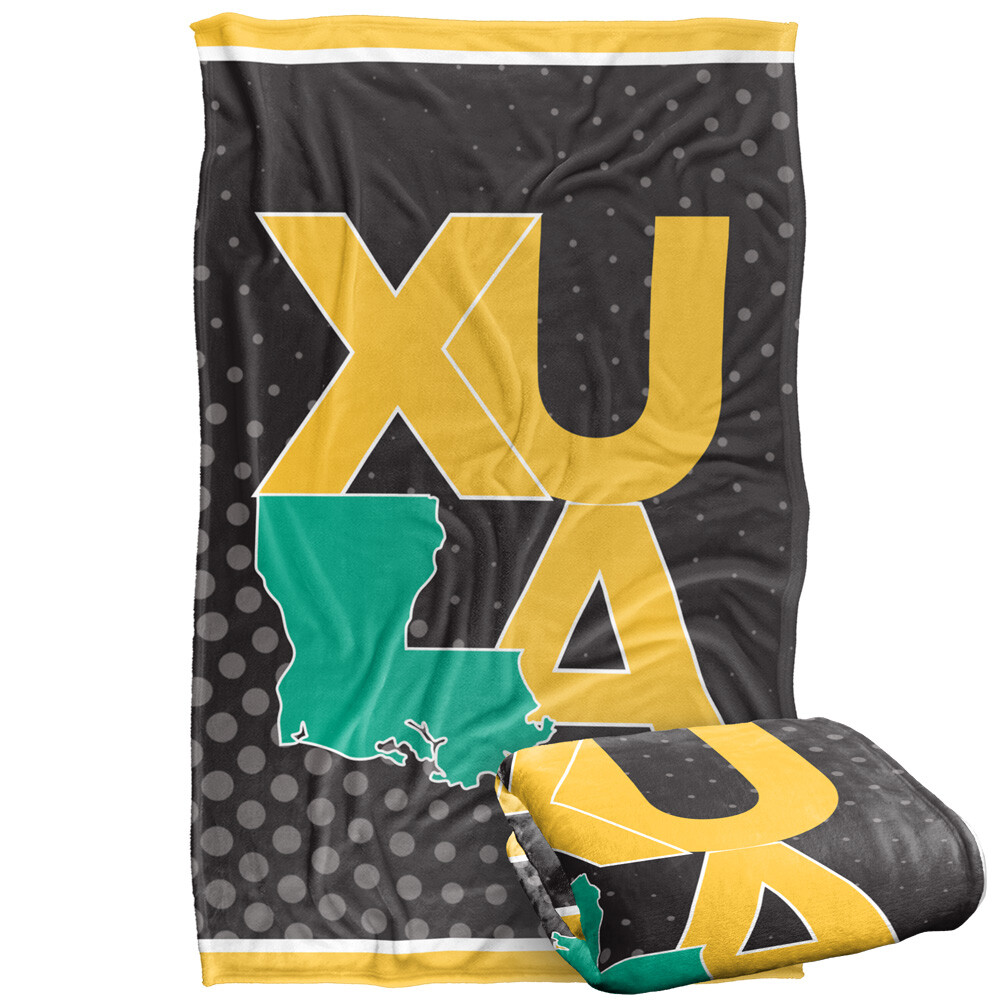Xavier University of Louisiana Logo Dots Silky Touch Super Soft Throw Blanket