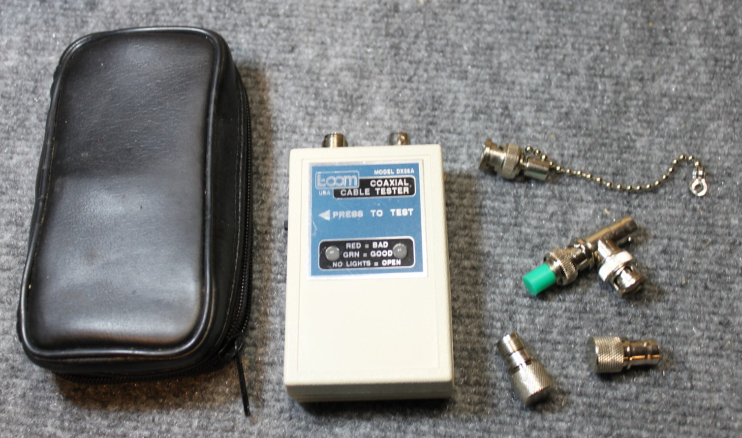 L-Com DX35A Coaxial Cable Tester Kit Zip Case WORKING