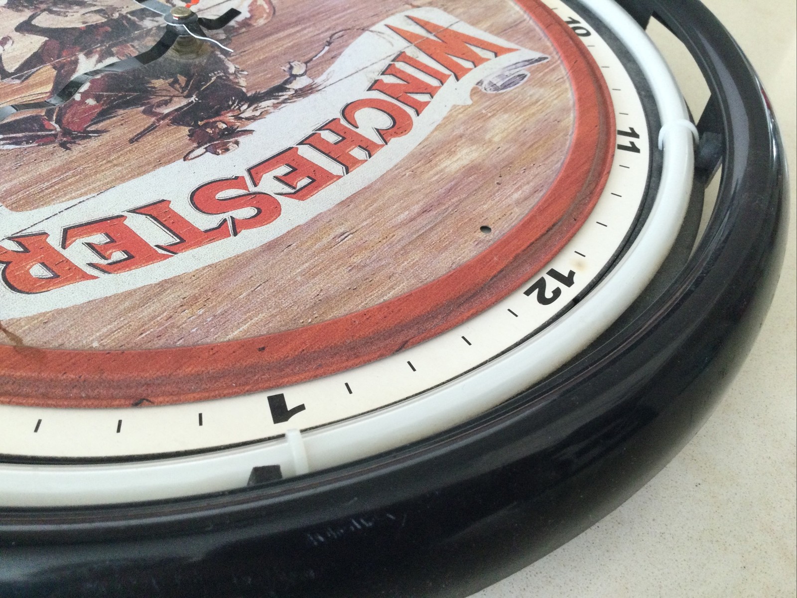 Winchester Forearms & Ammunition Wall Clock. 15” Around.
