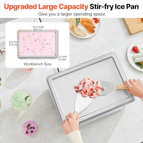 120W Fried Ice Cream Roll Maker Machine