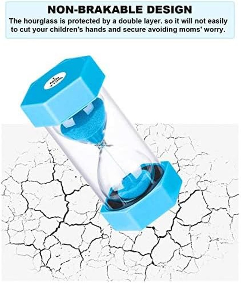 20 Minute Hourglass Sand Timer: Large Unbreakable Colorful Sand Clock, Plastic B