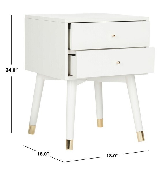 Safavieh Century Retro Gold Cap Nightstand, Reduced Price 2172717382 FOX6234B
