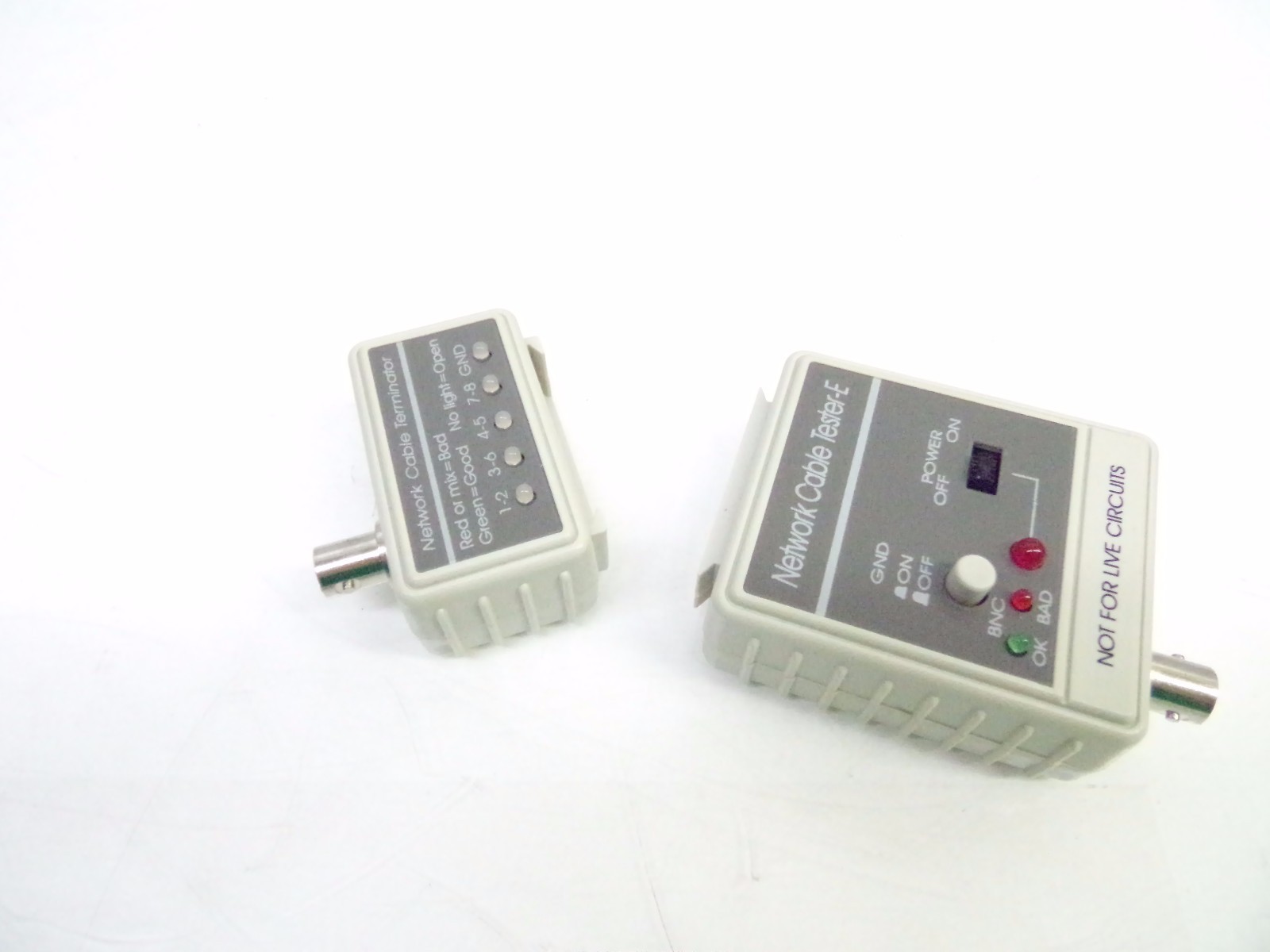 NETWORK CABLE TESTER + BNC LED INDICATOR CABLE TERMINATOR + CARRY CASE