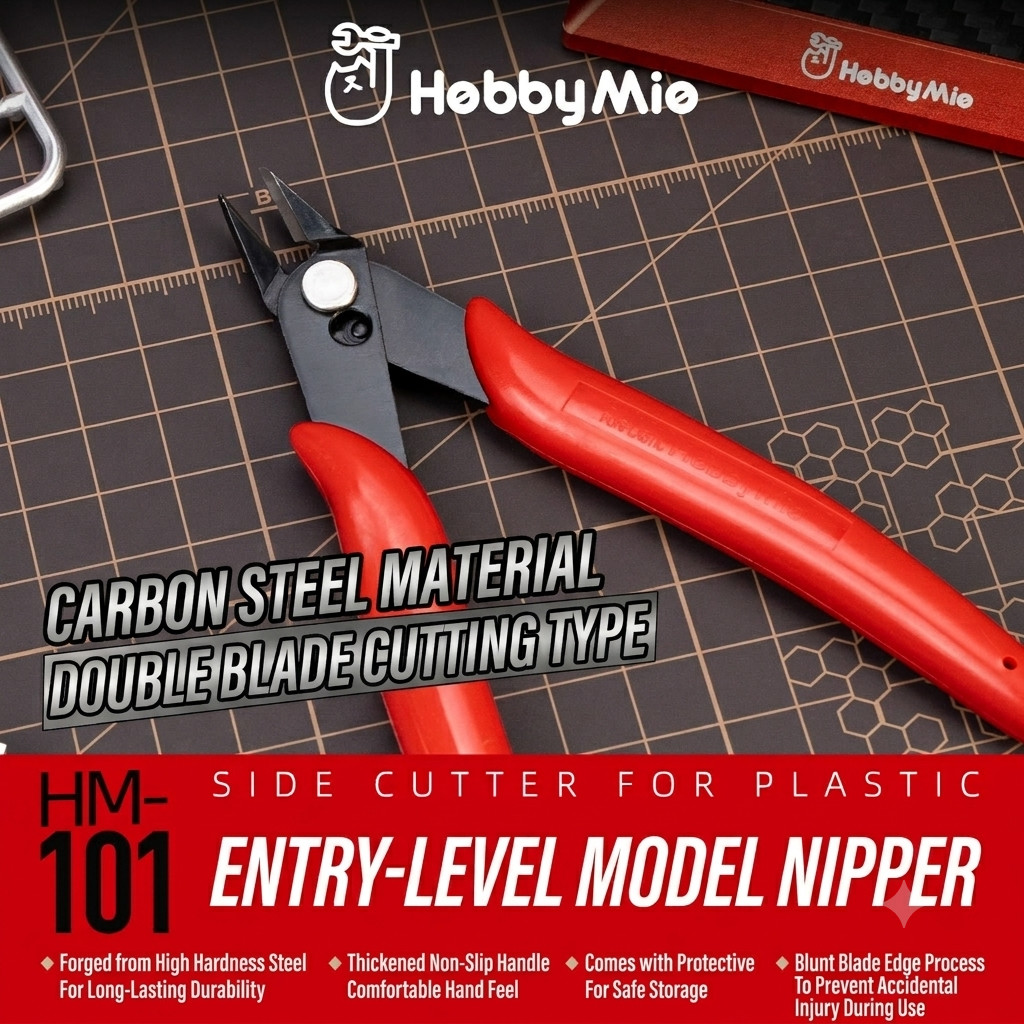 3Pcs Model Side Cutter Nipper Carbon Steel Plier For Plastic Building Kit HM101