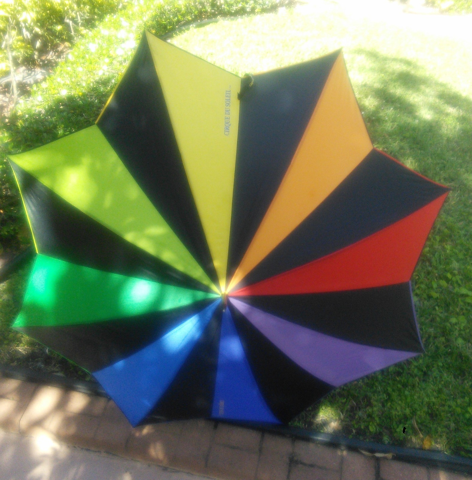 Original Cirque du Soleil Umbrella Multicolor Art RARE