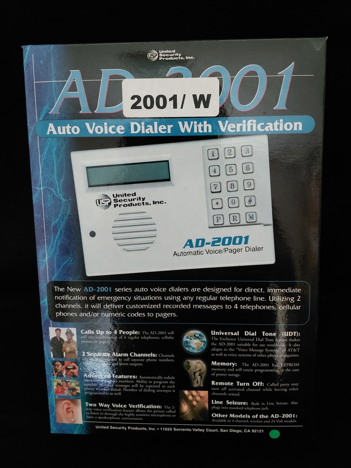 USP AD-2001 W Voice Dialer with Verification - Ships Free - New in Open Box!