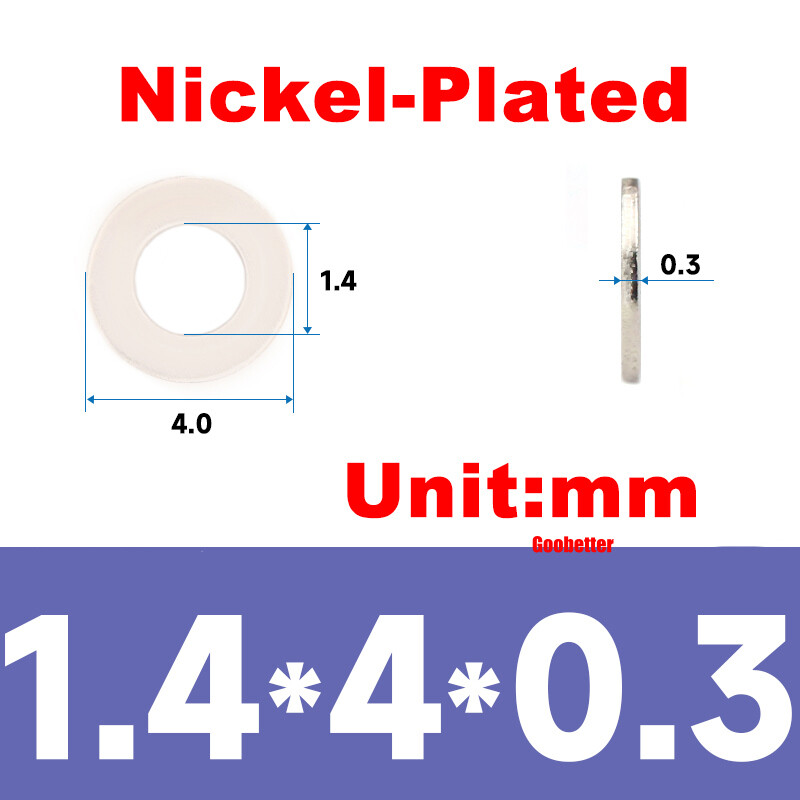 M1.4 M1.5 M1.6 M1.7 M2~M6 Carbon Steel Flat Washers Metal Small Gaskets Spacer