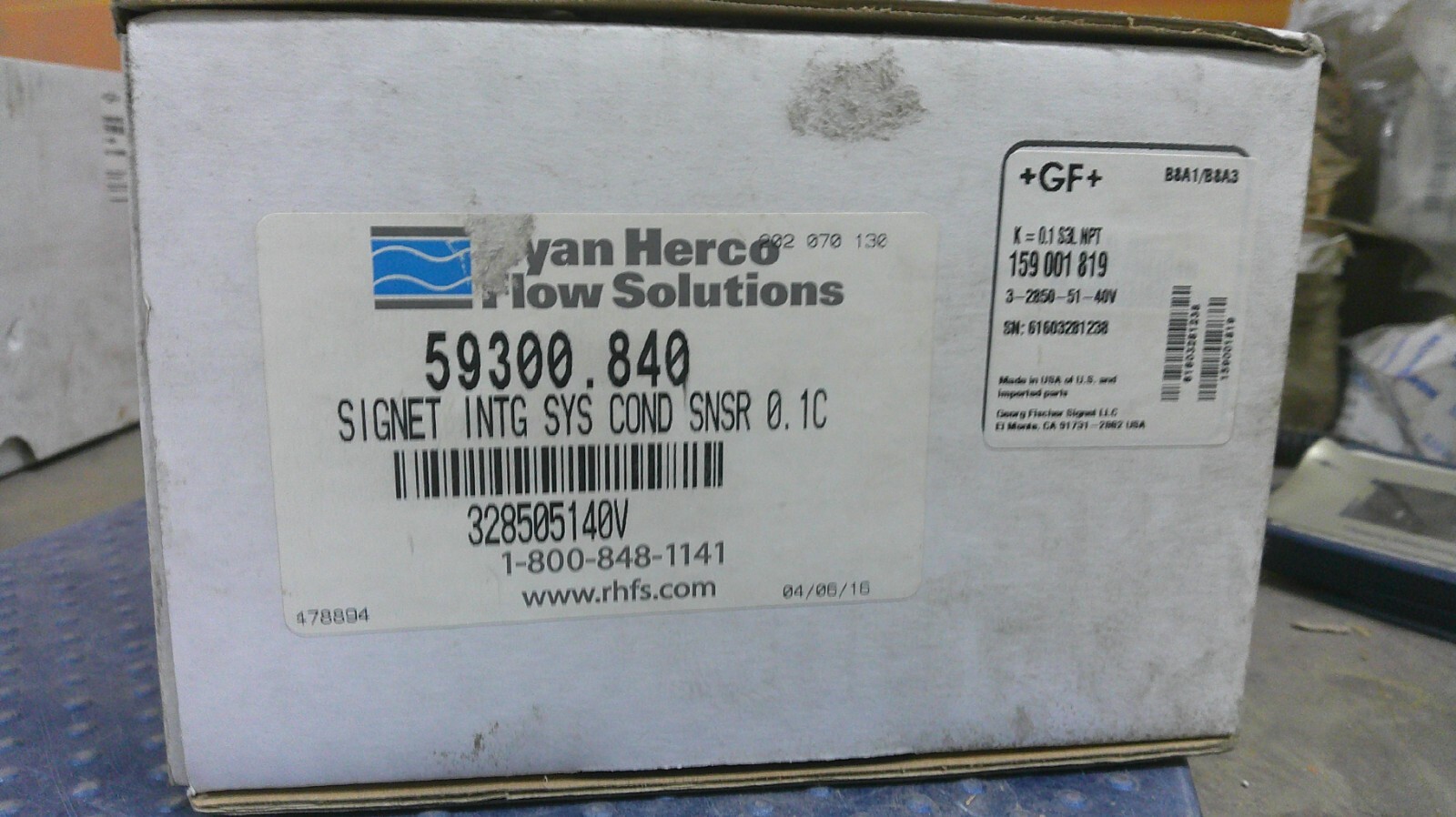 Georg Fisher +GF+ 159001819 Signet 2850 Conductivity Sensor 59300.840