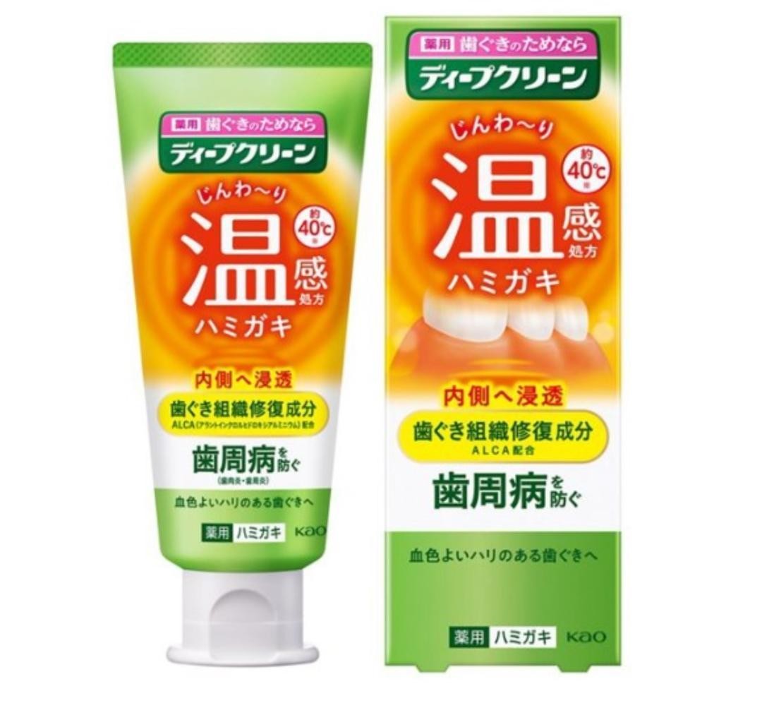 Kao Deep Clean Warming Toothpaste 85g Gum Care Oral Health Yuzu Herbal Japan