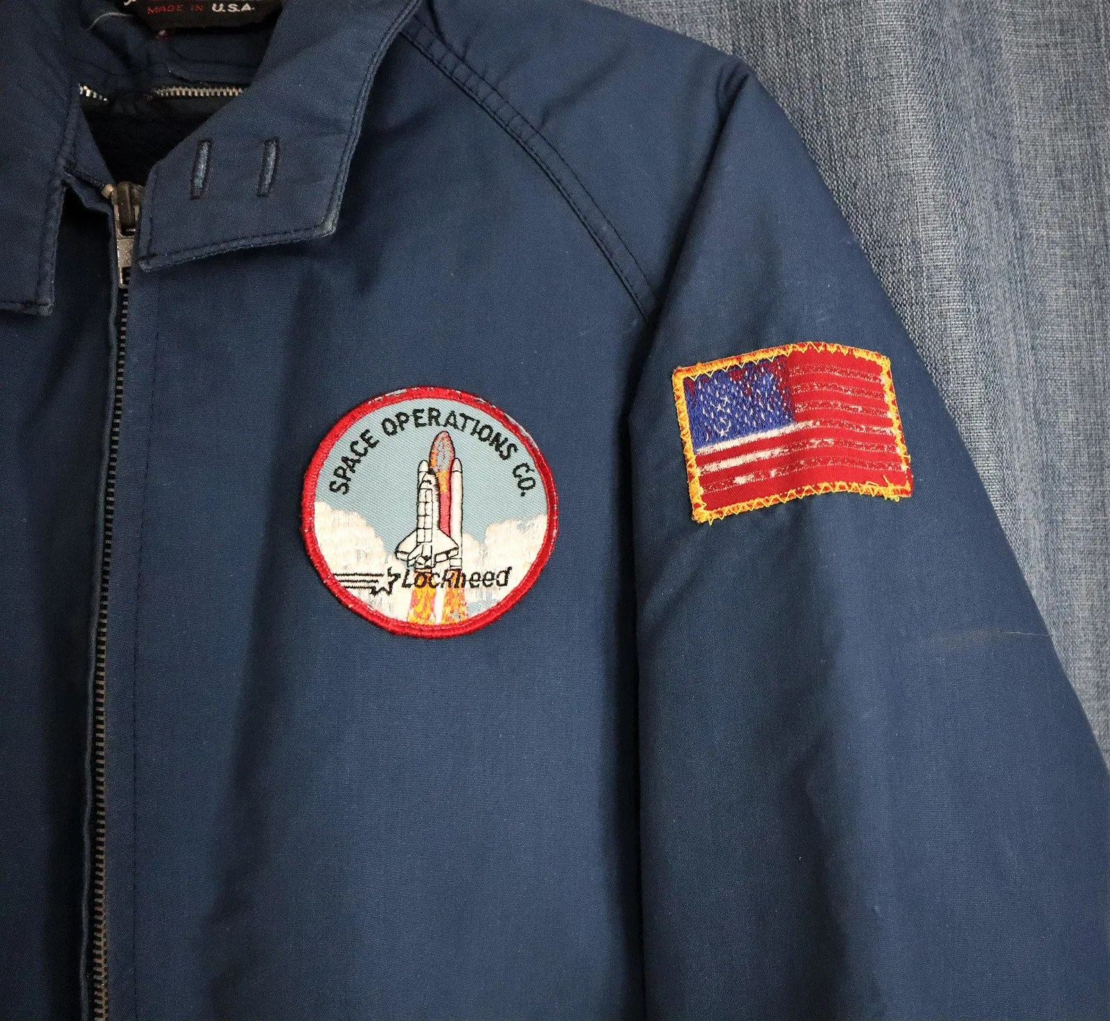 Space Shuttle and Apollo Launch Worker Jacket / w patch !