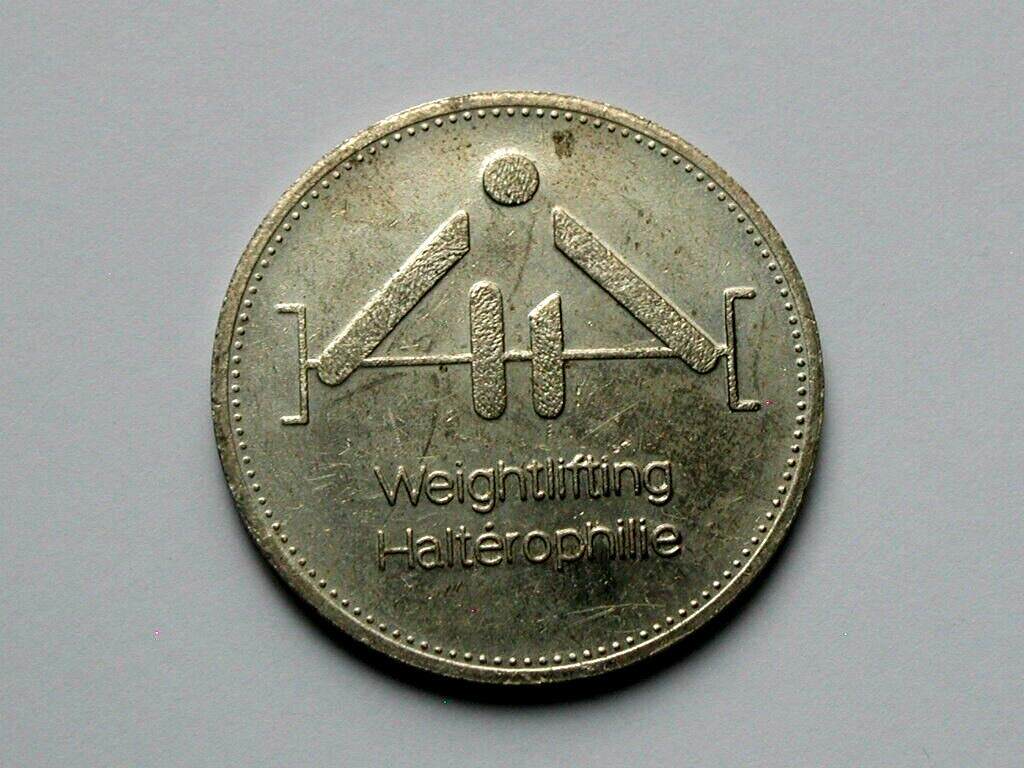 Weighlifting (1980) Olympic Trust of Canada Medal with Toned-Lustre & Tone Spots