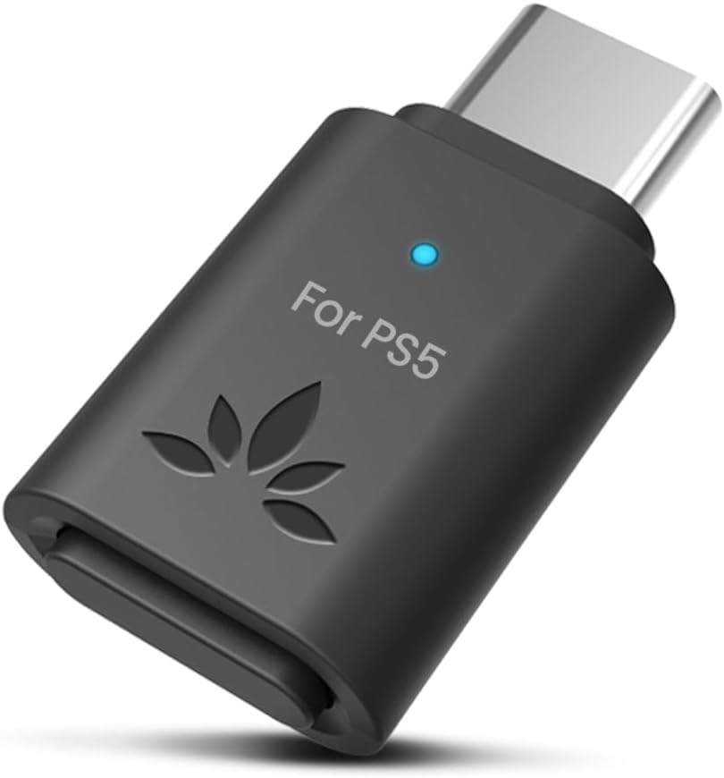 Avantree C81-Gaming - USB-C Bluetooth 5.3 Audio Adapter for PS5, Black