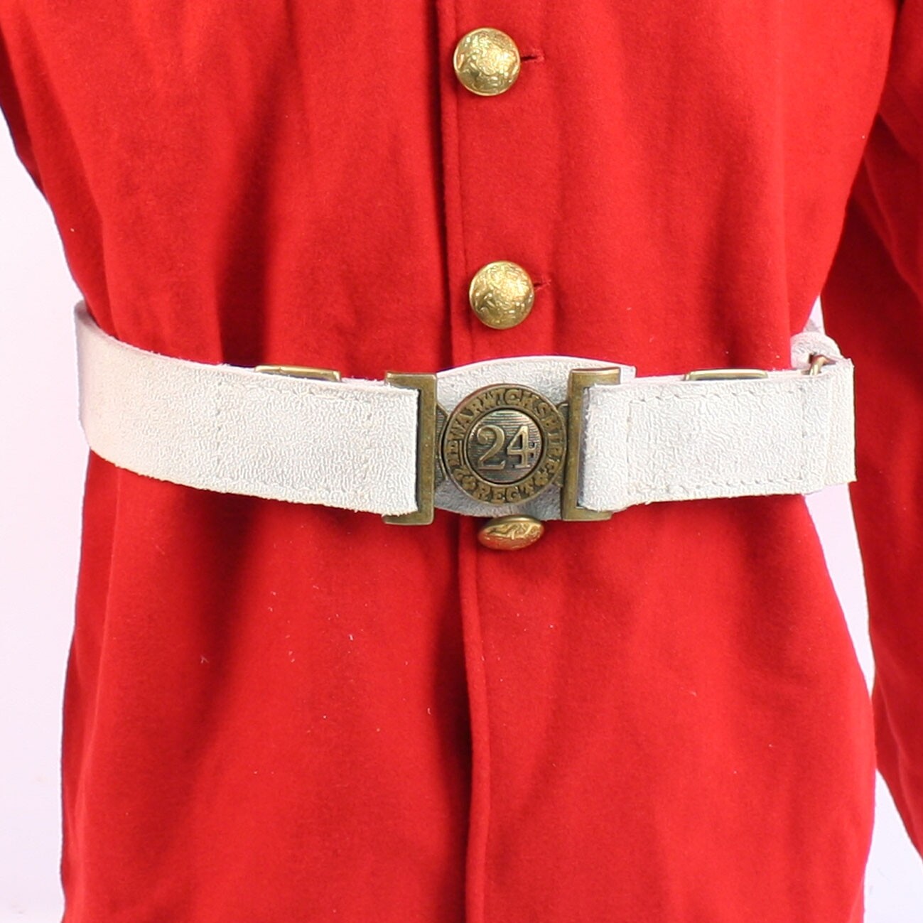 Replica 1871 24th Foot White Leather Equipment Belt (Anglo-Zulu War 1879) WD434