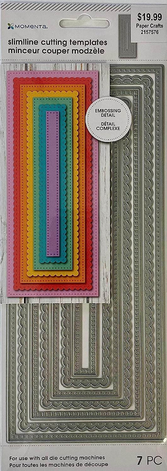 Momenta Slimline Nested Stitched Frames Cutting Dies 7 pc