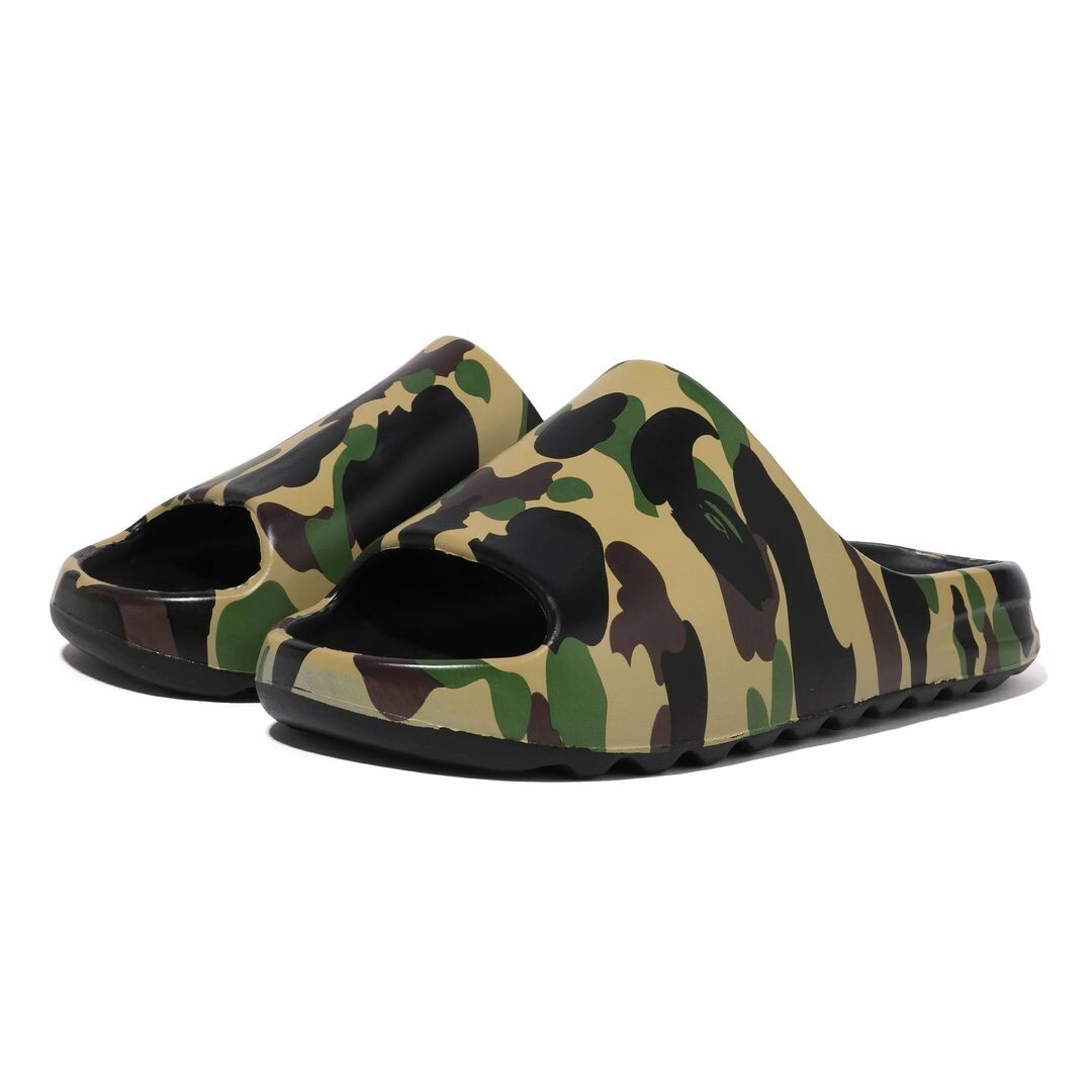 39381 BAPE 1ST CAMO SLIDE SANDALS yellow US8