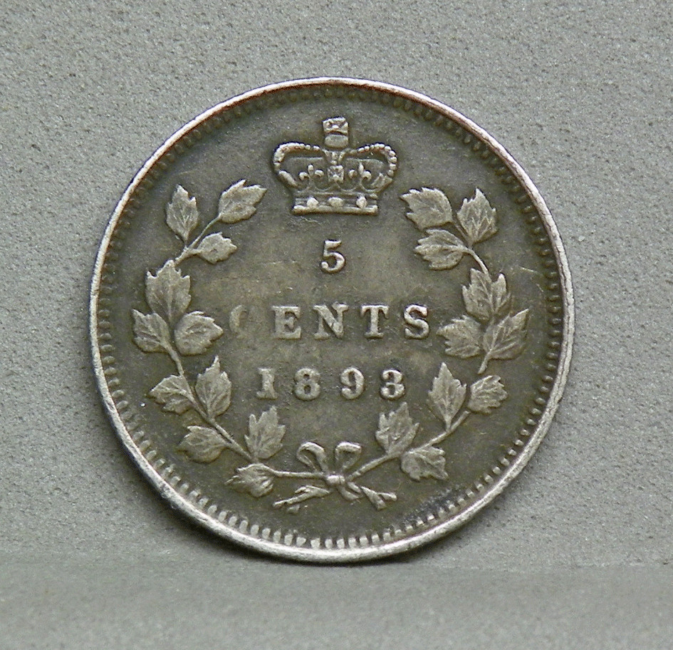 CANADA 1893 5 Cents, XF
