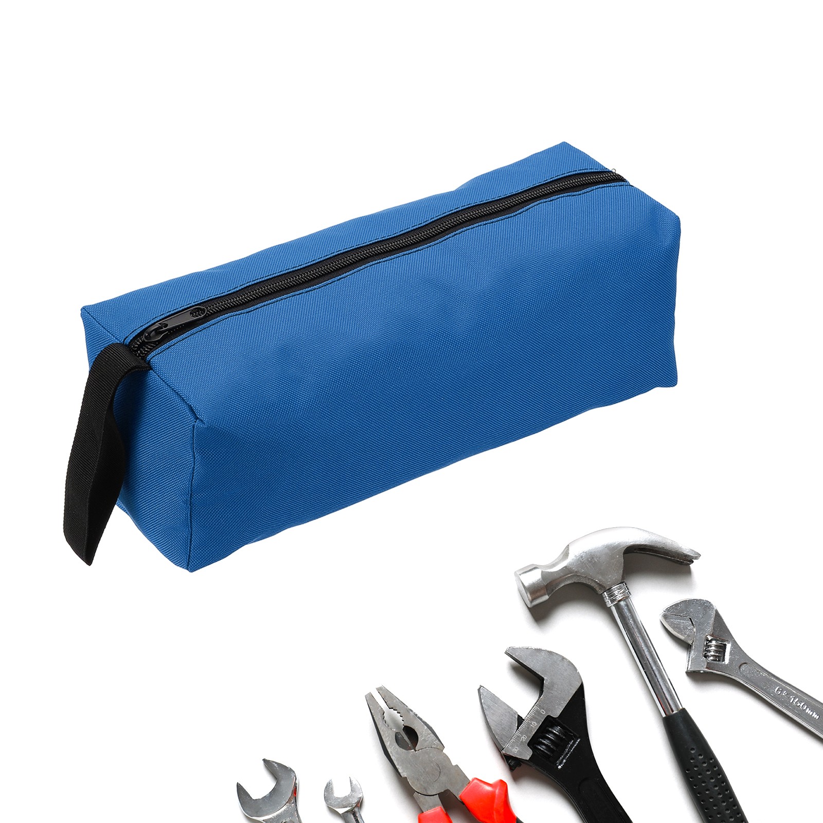 Zipper Utility Tool Bag 11.8x4x4 Inch Multi-purpose Tote Bag Blue
