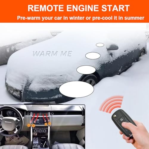 Car Alarm System with Remote Start kit & Push to Engine Start Stop 2.with siren