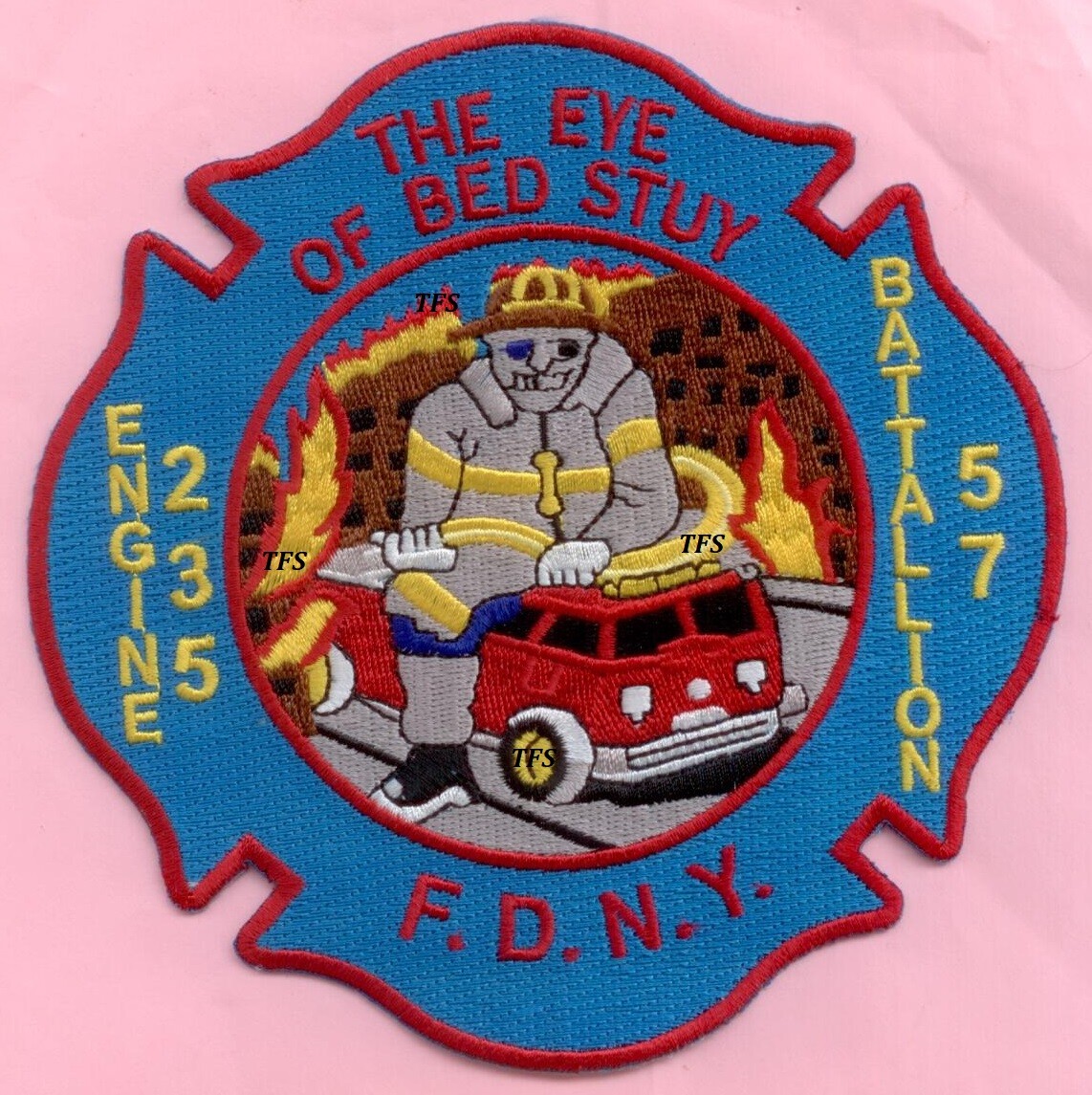New York City Fire Dept Engine 235 Battalion 57 Patch Bed Stuy