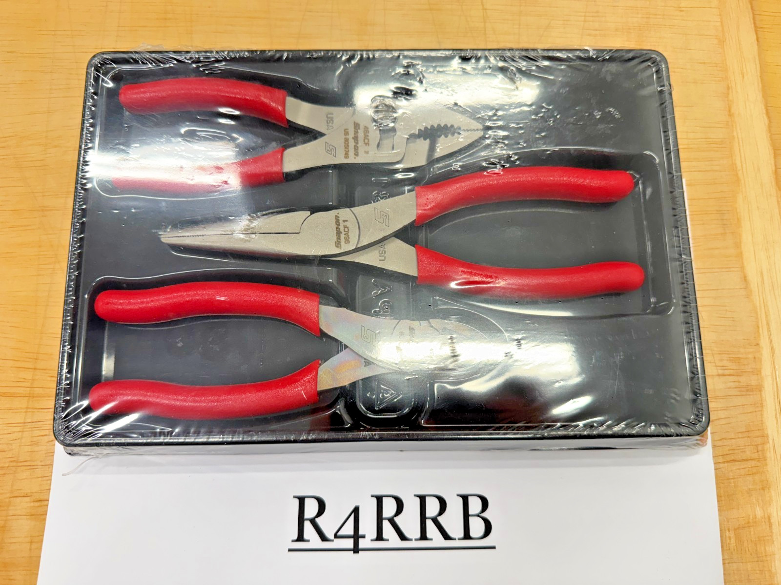 Snap-On Tools USA NEW SEALED RED 3 Piece Soft Grip Pliers / Cutters Set PL306ACF