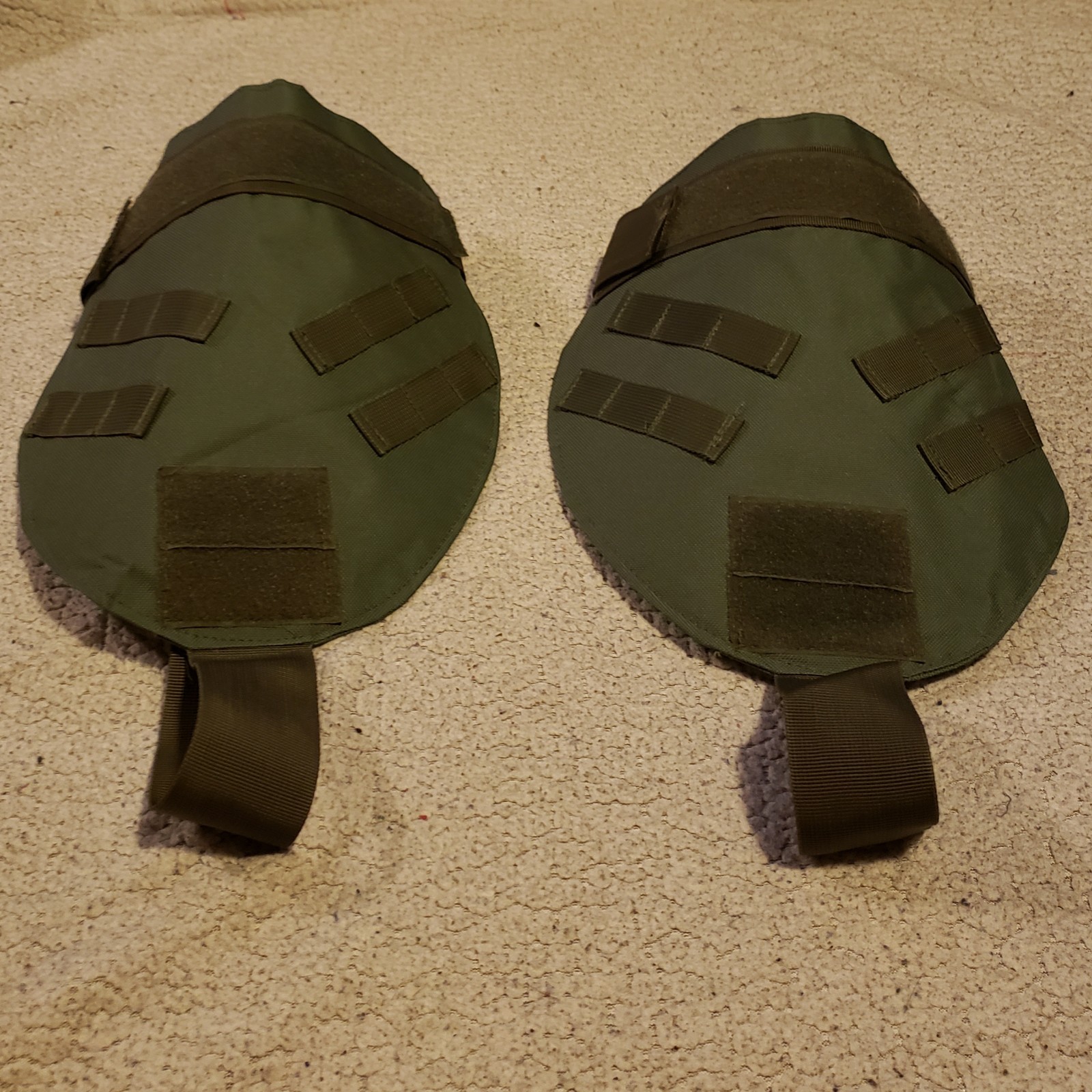Two Universal Shoulder Pads Tactical Hunting Vest Armor Olive Drab