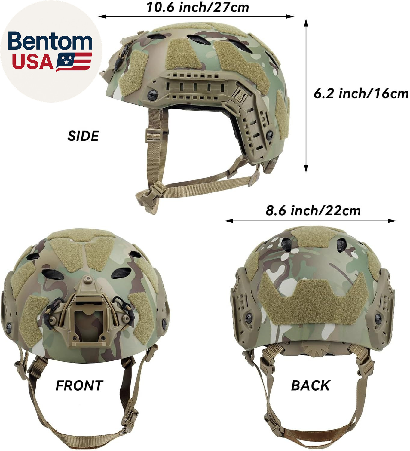 Lightweight Tactical Fast Helmet, Military Integrated Helmet with NVG Mount Base