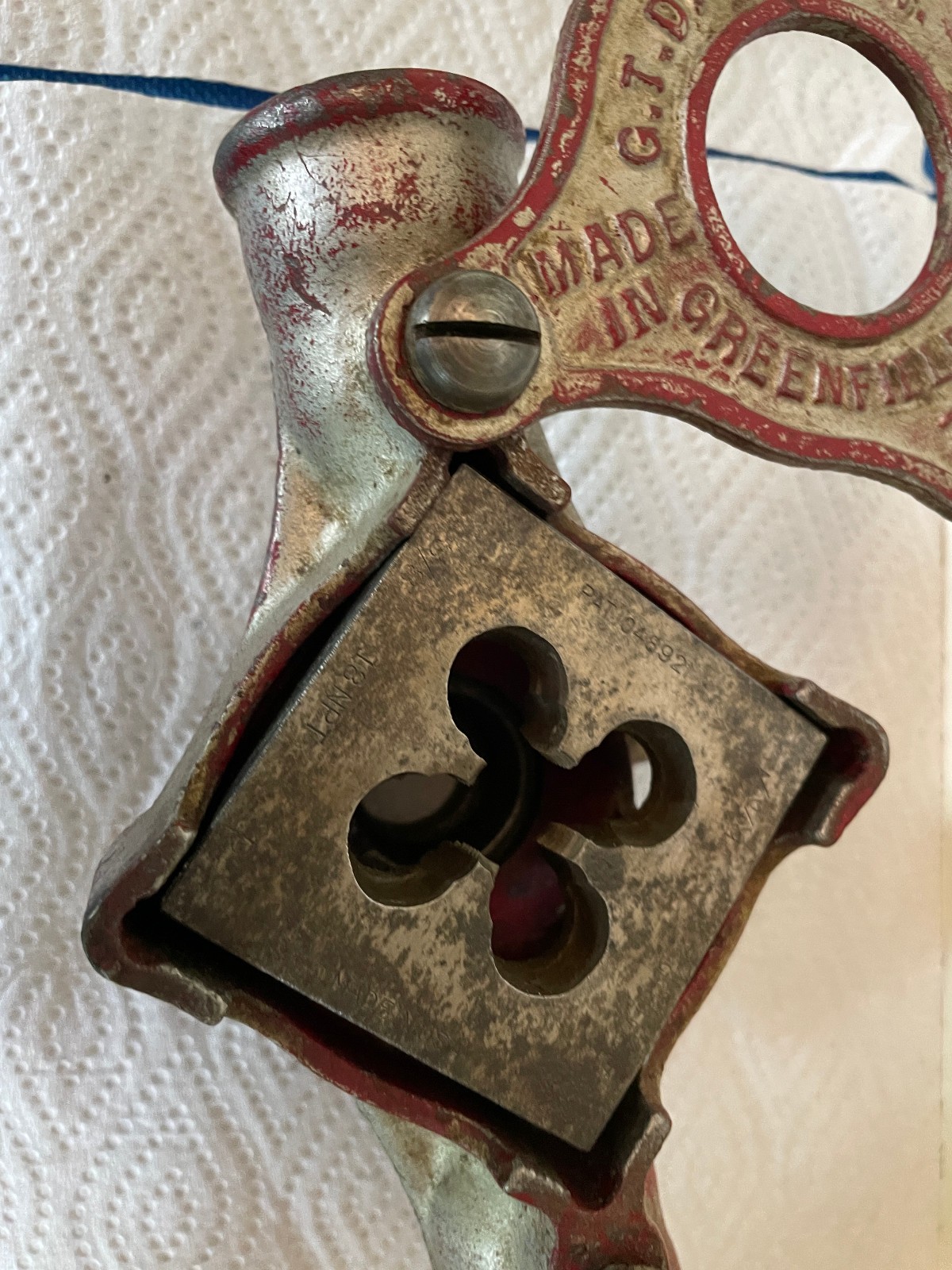 Greenfield No. 1 Pipe Threader w/ Dies Vintage USA