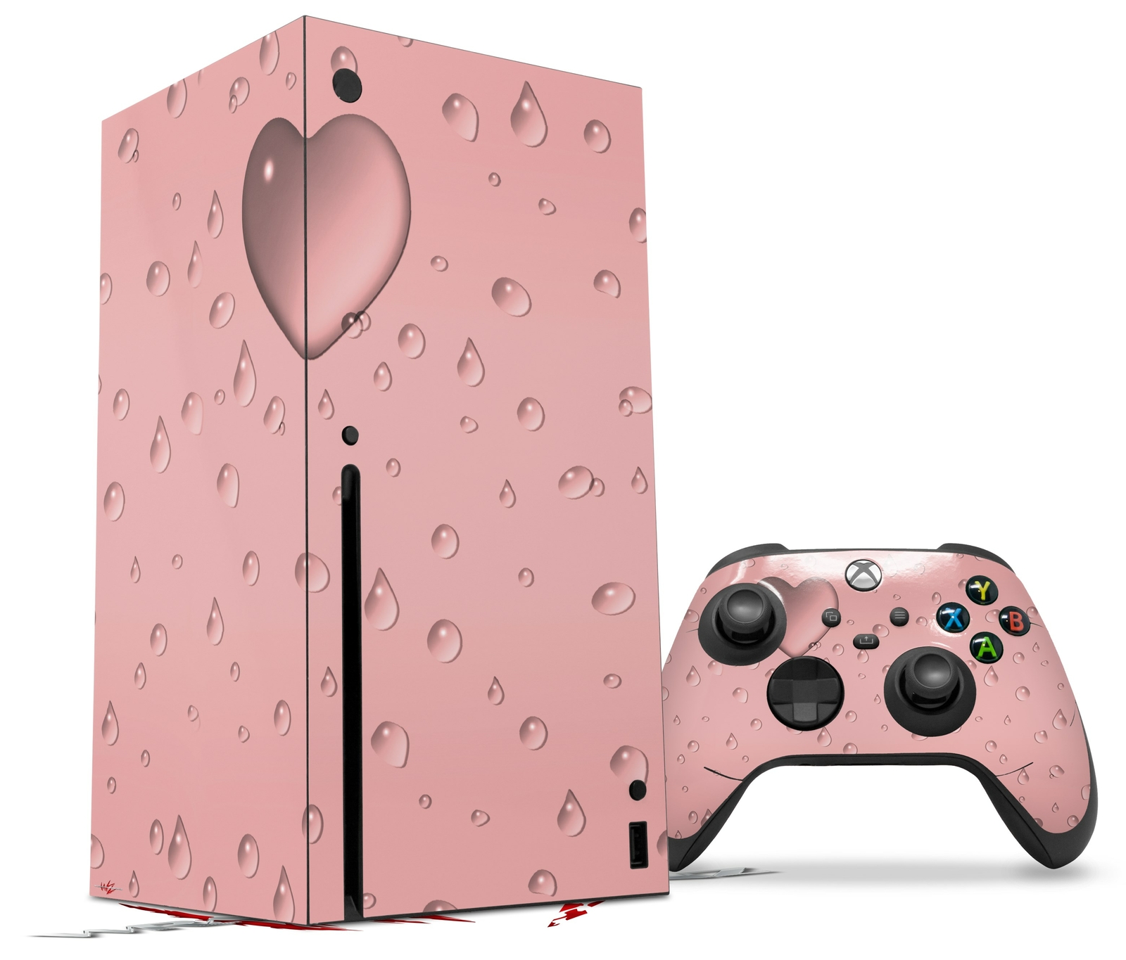 Skin Set for XBOX Series X Raining Pink