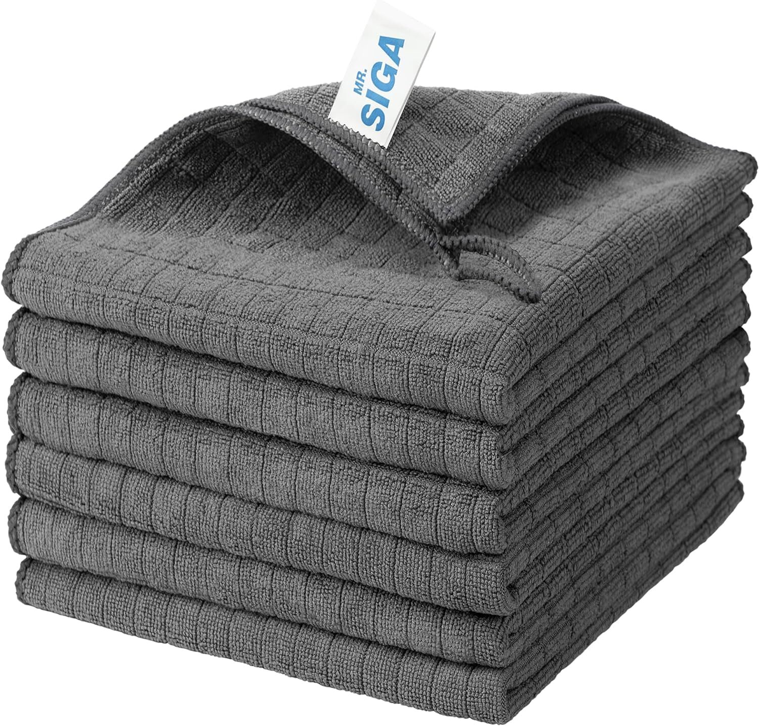 6-Pack Microfiber Cleaning Cloths, All-Purpose Towels, 13.8 x 15.7 Inch Size