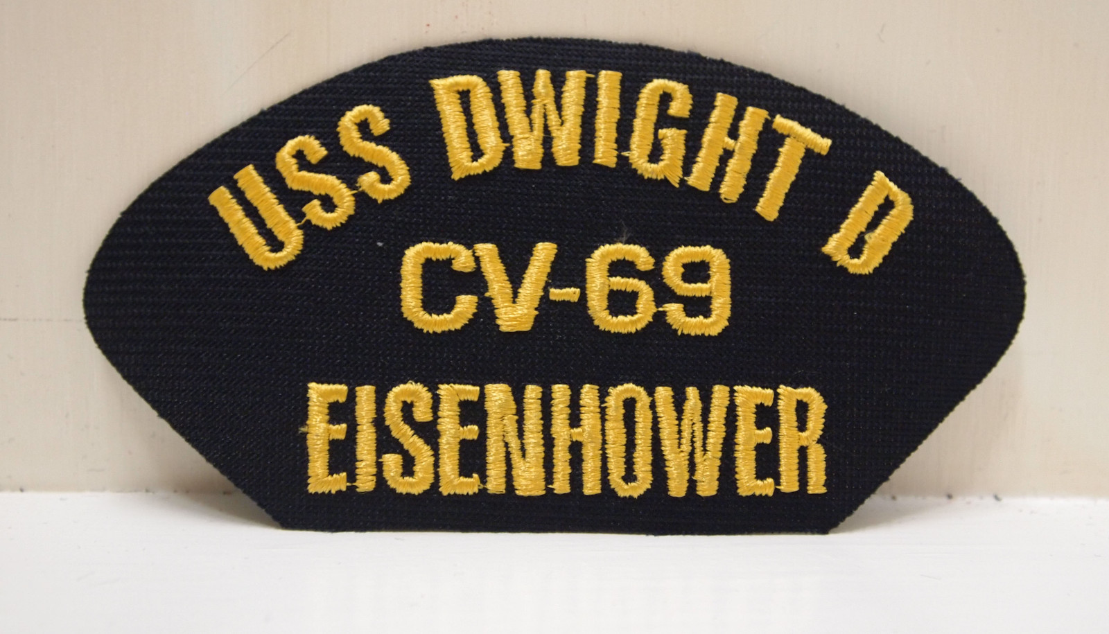 2 USS Dwight D Eisenhower CV-69 Patches Ship Boat US Navy