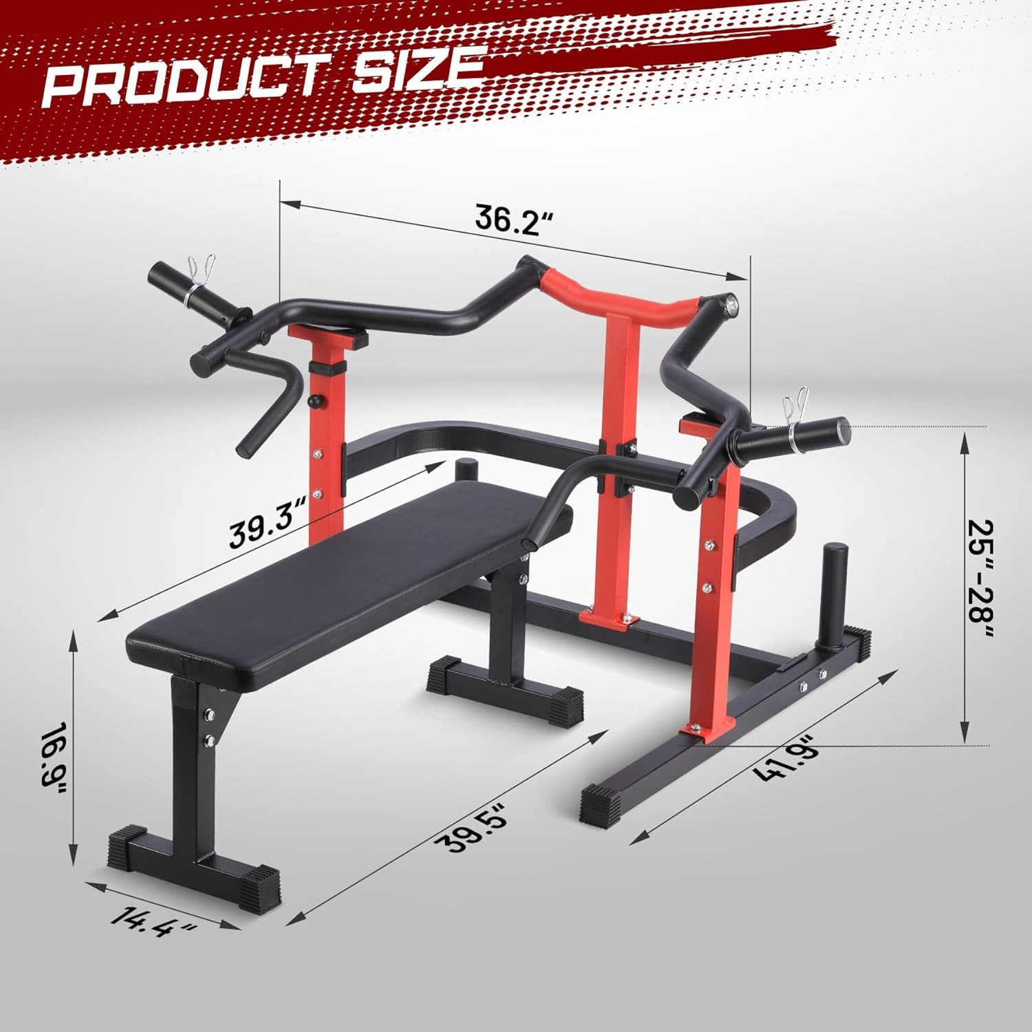 😸450 Pound Chest Press Machine Weight Bench Press Machine Adjustable Flat Incli