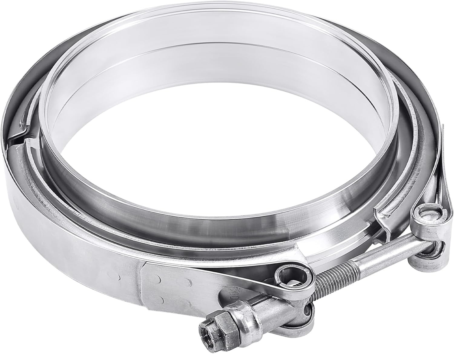 Universal Fits exhaust system 5 Inch V Band Clamp with Flange Male Female Silver