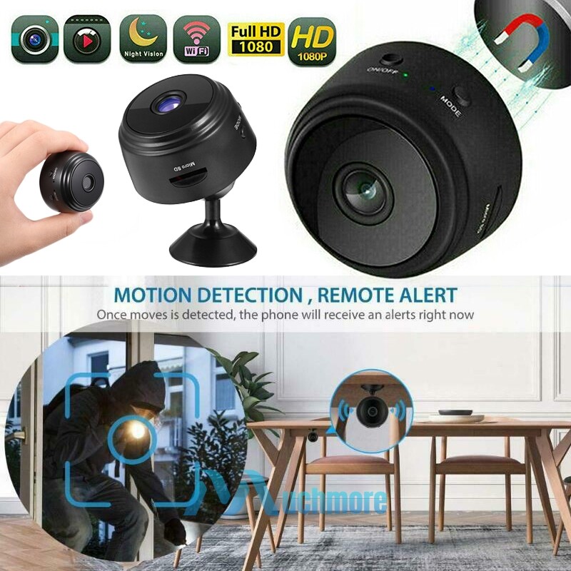 Wireless WiFi Security Camera Smart IP Cam Real-Time Alerts Night Vision 1080P
