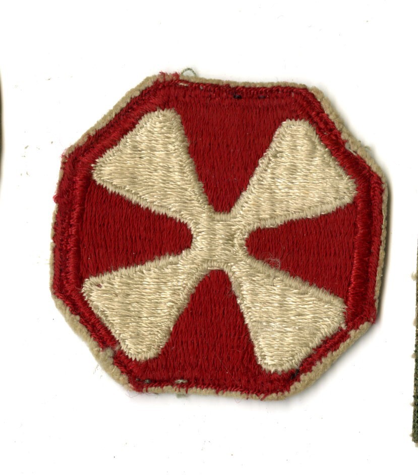 Eighth Army White Back Patch WWII Vintage New Guinea Philippines Pacific