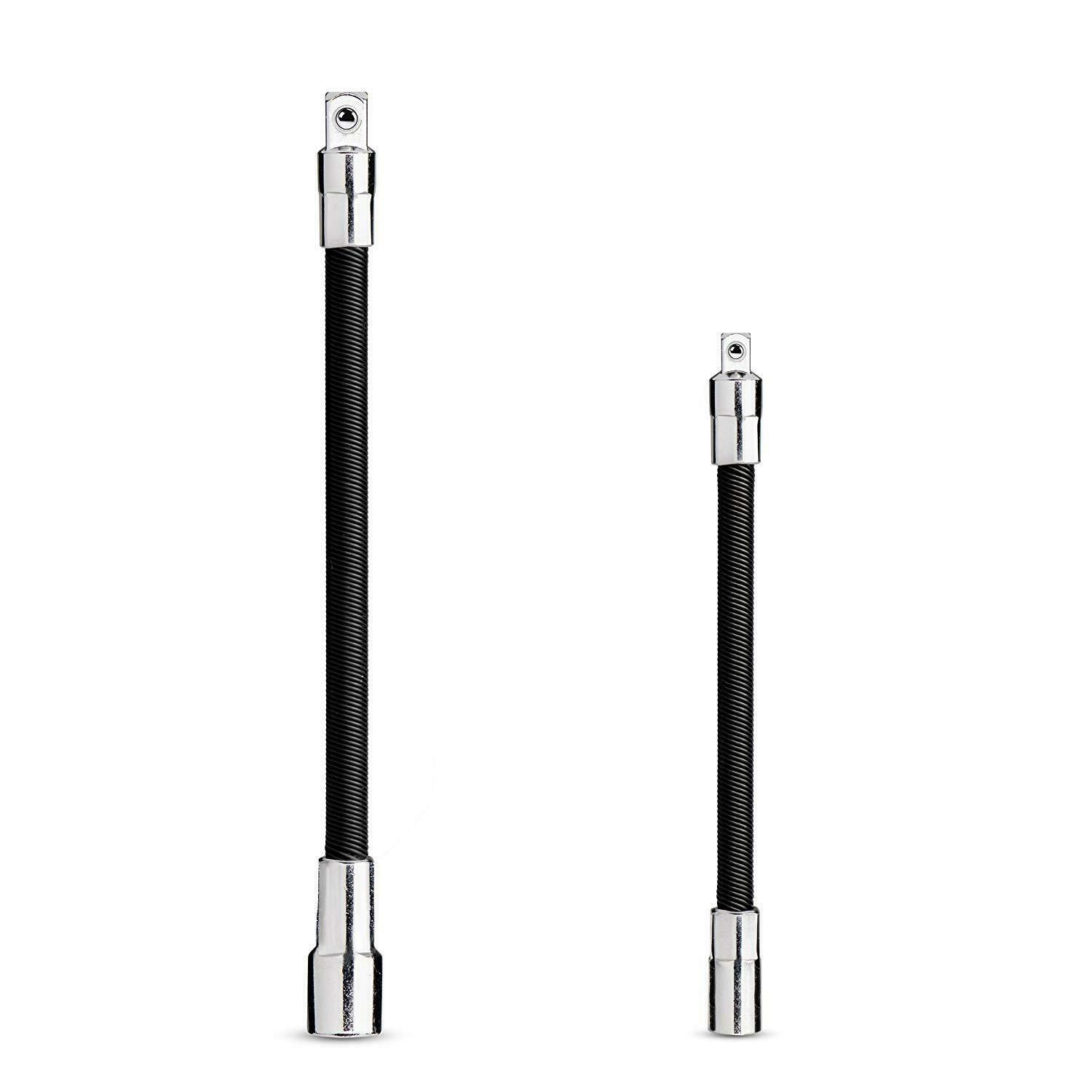 2PC FLEXIBLE EXTENSION BAR 1/4" & 3/8" DRIVE TOOL NEW