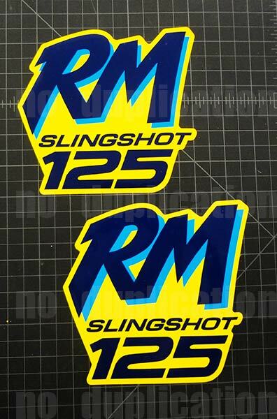 1989 suzuki RM125 RM 125 2pc shroud 89 aufkleber slingshot decal sticker graphic