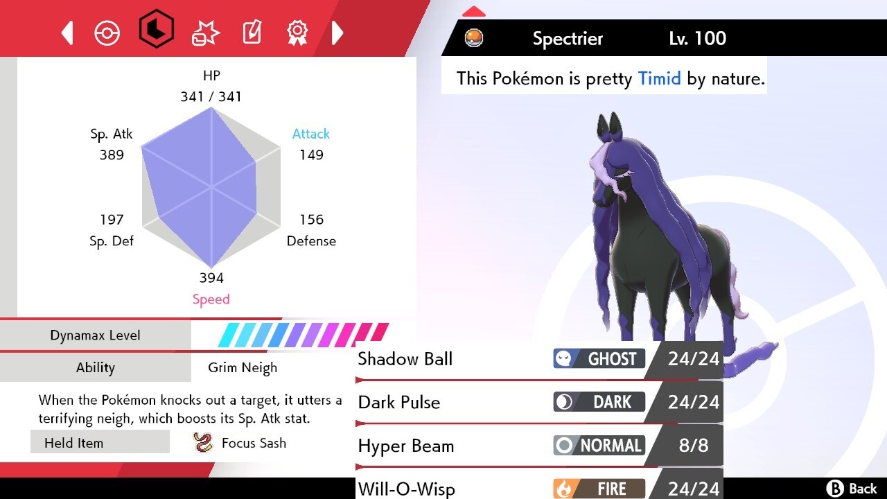 Pokemon Sword and Shield 6iv Spectrier - FAST DELIVERY!