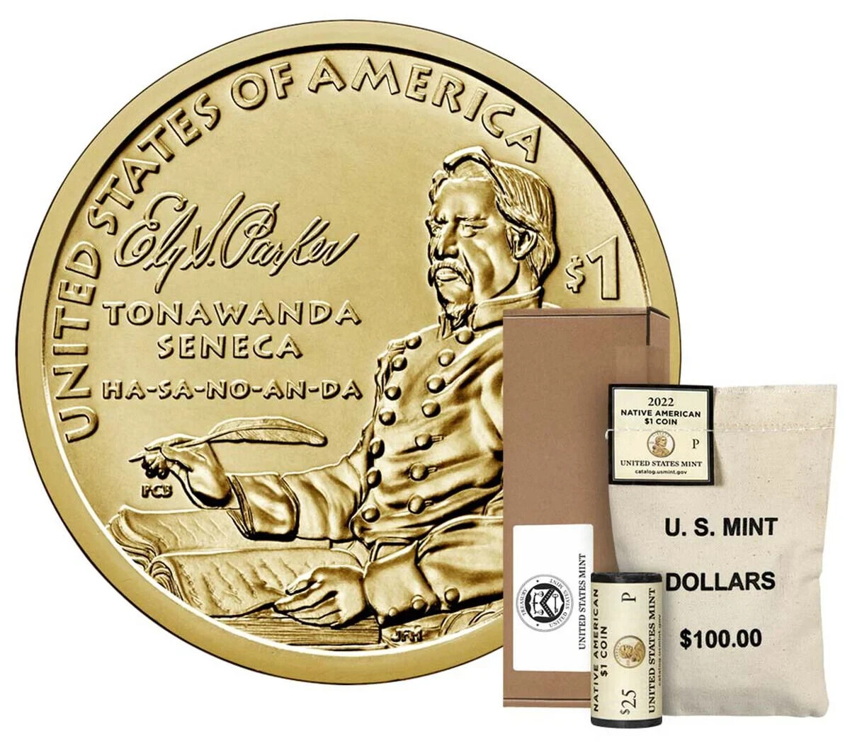 2022-P $1 Sacagawea Dollar Roll 25 Coins - US Mint Sealed Rolls - U2650 - STOCK
