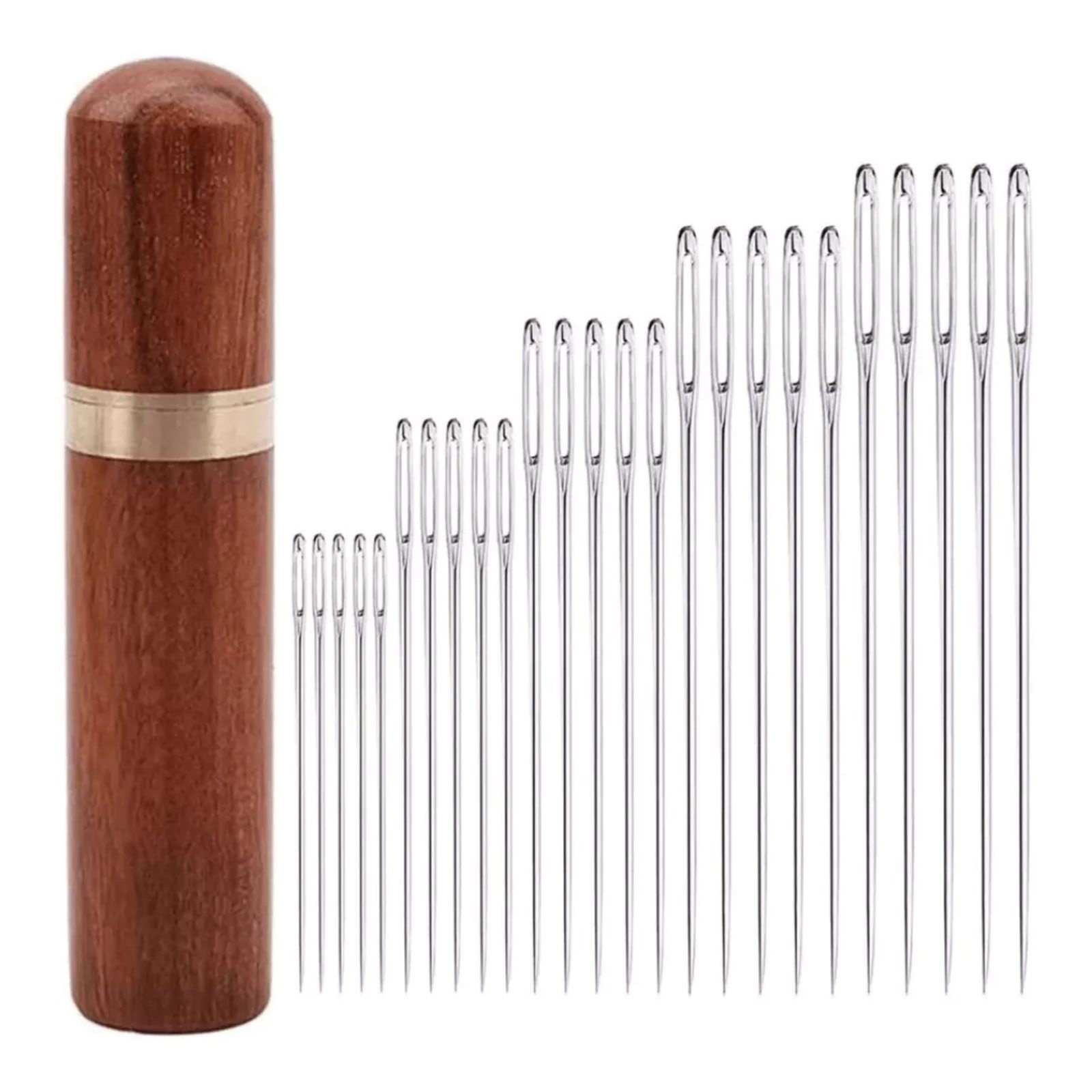 25x Hand Sewing Needles Large Eye Needles For Embroidery Darning Yarn Knitting